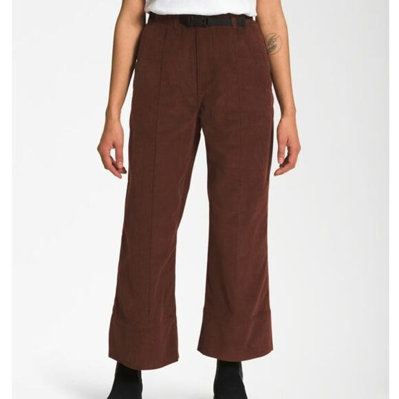 NWT The North Face Women's Corduroy Wide Leg Easy Pant in Dark Oak - Picture 1 of 8